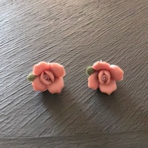 Vintage porcelain earrings